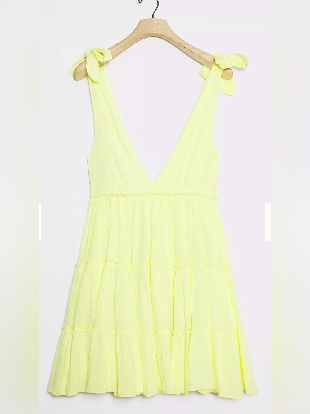 NWT! Anthropologie Devotion Semele Mini Yellow Tiered Dress Size Medium - Picture 3 of 13